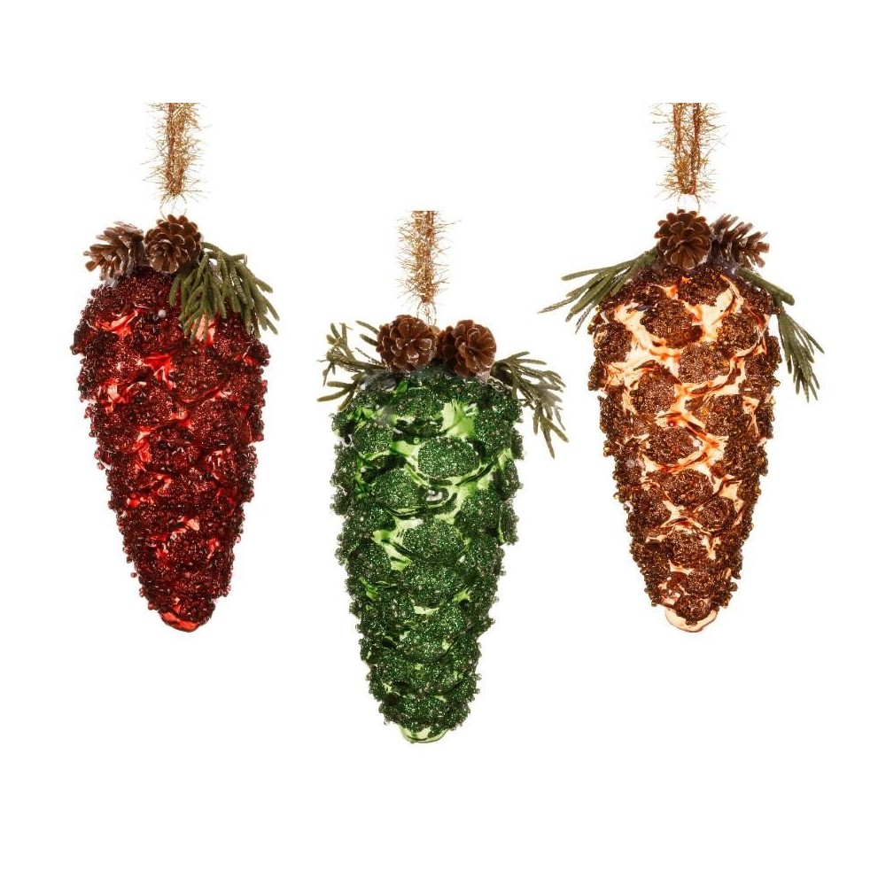 PIGNE PENDENTI 3 COLORI H.12.5